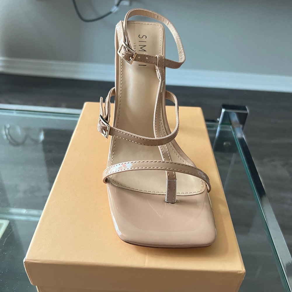 SIMMI London Patent Nude Heels